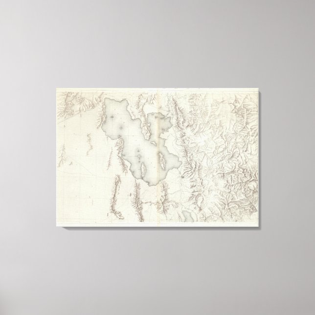Lienzo Cuenca de Utah Topográfica (Anverso)
