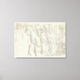 Lienzo Cuenca de Utah Topográfica