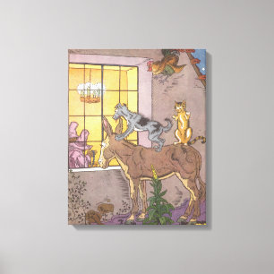 Lienzo Cuento de Hadas Antiguo, Músicos del Pueblo de Bre