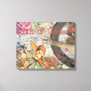 Lienzo Cuento de hadas de la rima infantil de Mother Goos