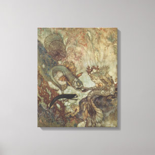 Lienzo Cuento de hadas del vintage, la sirena de Edmund