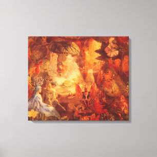 Lienzo Cuento de hadas vintage El petirrojo cautivo de Fi