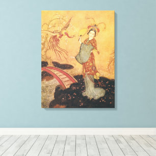 Lienzo Cuento de hadas vintage Princesa Badoura, Edmund D