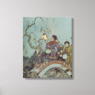 Lienzo Cuento de Hadas Vintage, Ruiseñor de Edmund Dulac