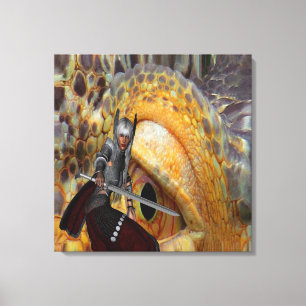 Lienzo Cuento popular de dragón de fantasía