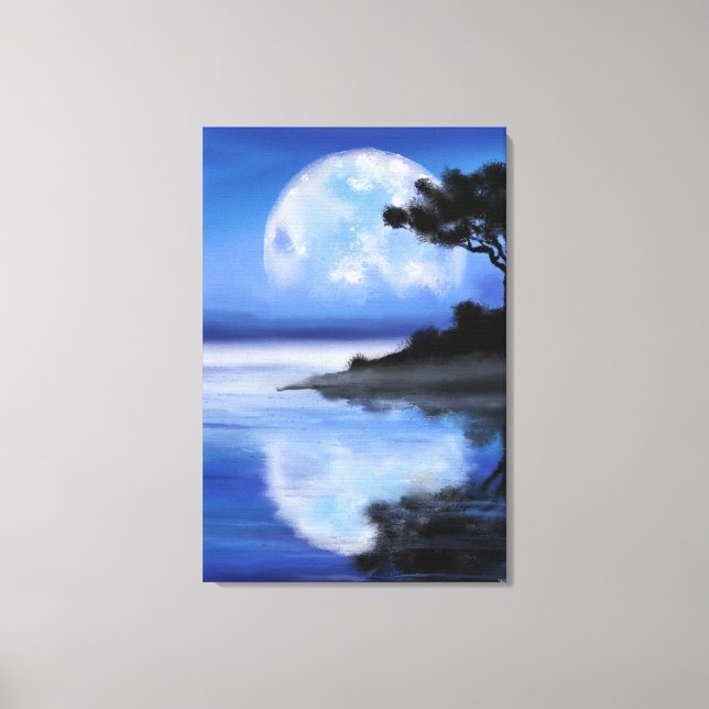 Lienzo Cuentos de la Luna - Acuarela (Anverso)
