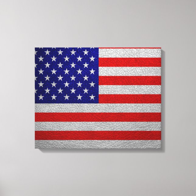 Lienzo Cuero de bandera estadounidense (Anverso)