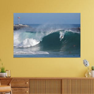 Lienzo Cuerpo surfeando en WEDGE, Newport Beach, CA