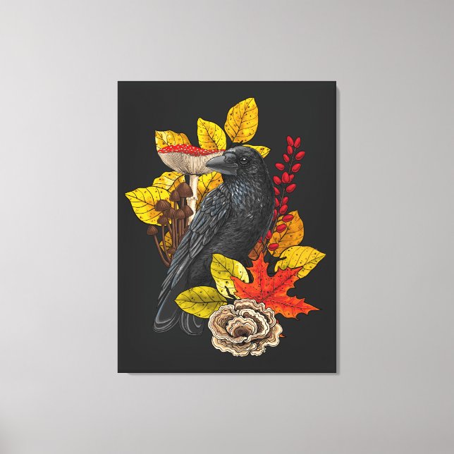 Lienzo Cuervo de otoño 2 (Anverso)