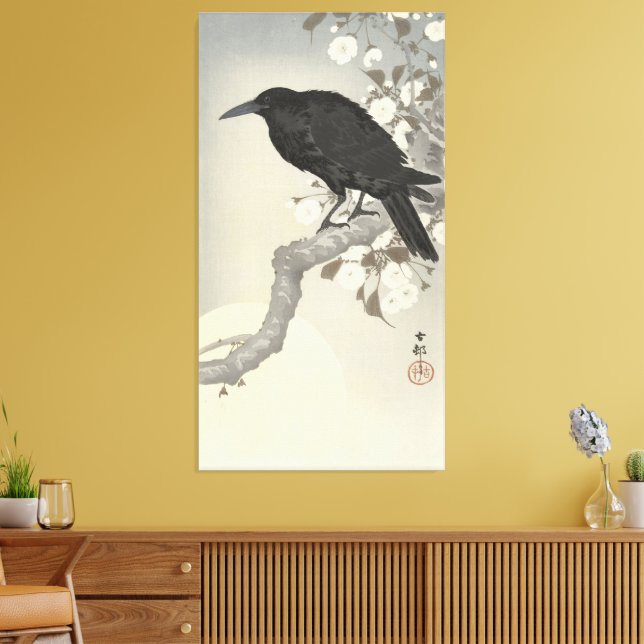 Lienzo Cuervo en luna llena (Insitu (Sala de estar))