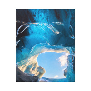 Lienzo Cueva de cristal, Icefield Vatnajokull, Islandia m