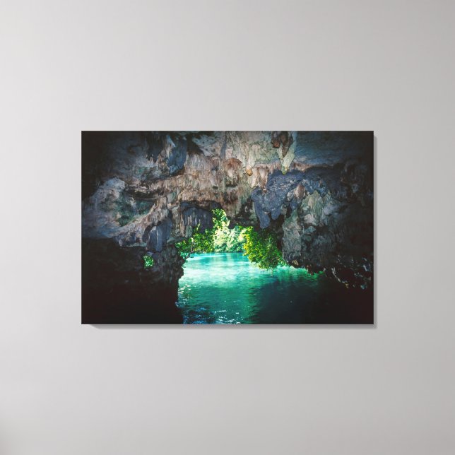 Lienzo Cueva de murciélagos en Airai, Palau, Micronesia (Anverso)