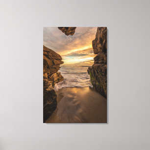 Lienzo Cueva marítima en la playa de Windansea