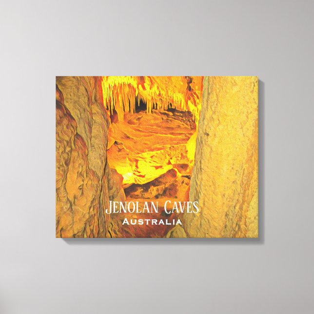 Lienzo Cuevas calizas de Jenolan Australia (Anverso)