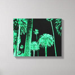 Lienzo Cuevas envueltas de Neon Palm Trees de California