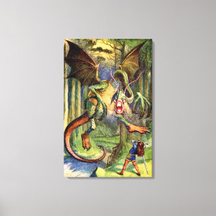 Lienzo Cuidado con el Jabberwocky, mi hijo