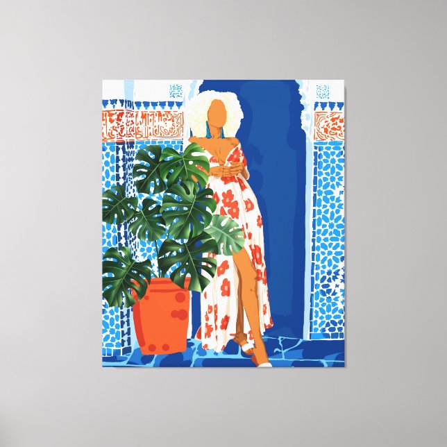 Lienzo Cultura, colorida negrita, ecléctica moderna bohem (Anverso)