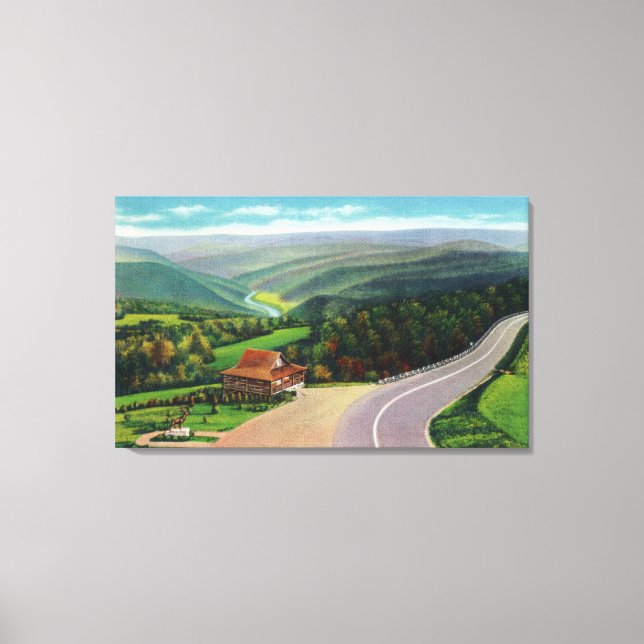 Lienzo Cumbre Whitcomb del Valle del Río Deerfield (Anverso)