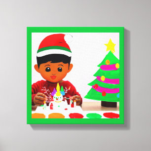 Lienzo Cumpleaños de Navidad 4