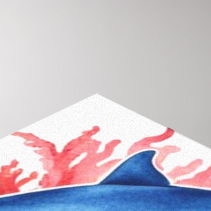 Lienzo cumpleaños de tiburón de ballena de sirena azul