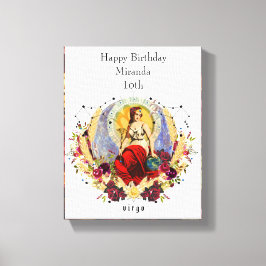 Lienzo Cumpleaños Septiembre Virgo Zodiac Personalizado R
