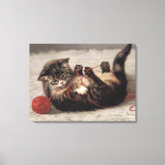 Lienzo Cuna de gato, bola de yarn de gato