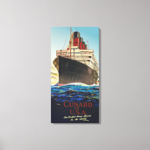 LIENZO CUNARD AQUITANIA VINTAGE VIAJAR 
