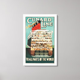 Lienzo Cunard ocean liner steamship lujoso poster,