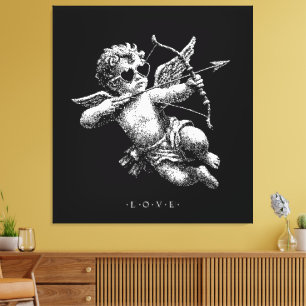 Lienzo Cupi of Love B&W