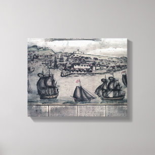 Lienzo CuracaoPanoramic MapCuracao, Países Bajos