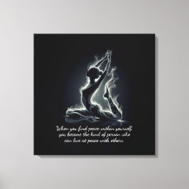 Lienzo Curador de Reiki de yoga, una pierna de paloma