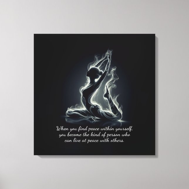 Lienzo Curador de Reiki de yoga, una pierna de paloma (Anverso)