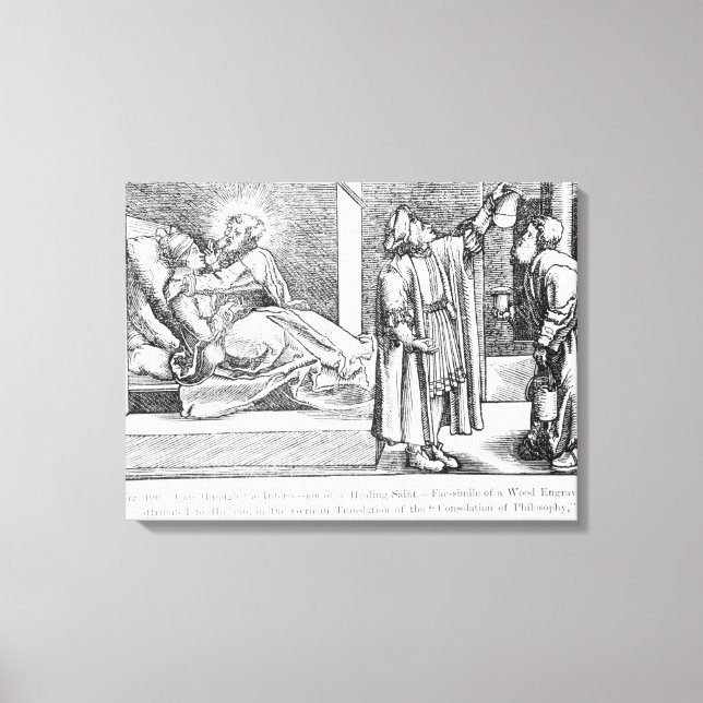 Lienzo Curar a través de la intercesión de una curación (Anverso)