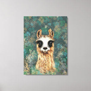 Lienzo Curiosa Bebé Llama Funny Canvas Imprimir - Pintura