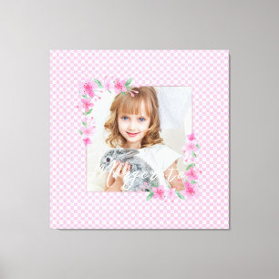 Lienzo Curte personalizado de una foto rosada