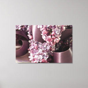 Lienzo Curvas Lilac Y Cinta
