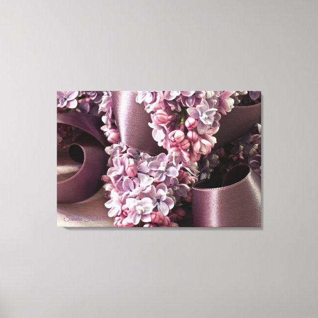 Lienzo Curvas Lilac Y Cinta (Anverso)