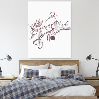 Lienzo custom hand-drawn calligraphy art
