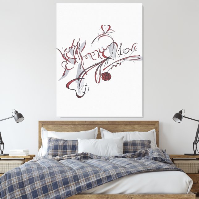 Lienzo  custom hand-drawn calligraphy art (Insitu(Dormitorio))