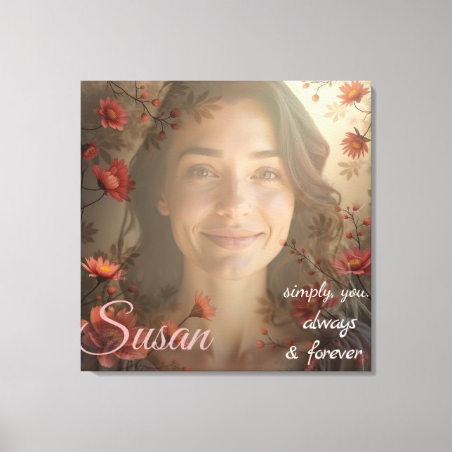 Lienzo Custom Portrait for Her – Personalized Photo Gift (Anverso)