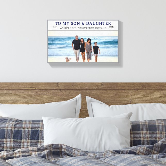 Lienzo Custom Son & Daughter's Day Family Photo Canvas (Insitu(Dormitorio))