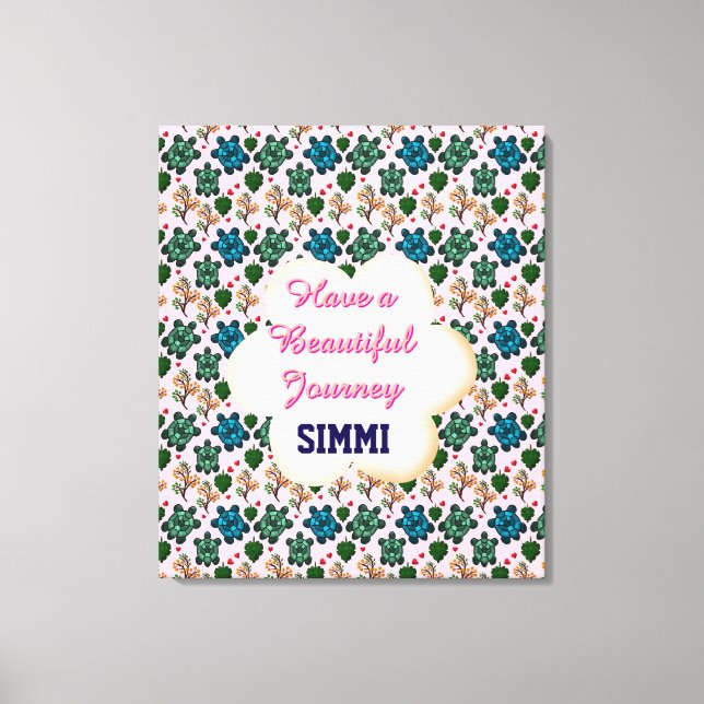 Lienzo Custom turtle pattern  (Anverso)