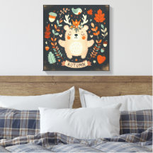 Cute Boho Otoño Otoño Wreath Wall Decal