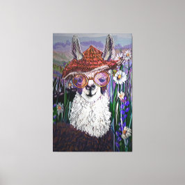 Lienzo Cute divertida Alpaca, mantiene tu Guay