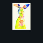 Lienzo Cute Easter bunny watercolor art<br><div class="desc">watercolor cute Easter bunny original illustration design.</div>