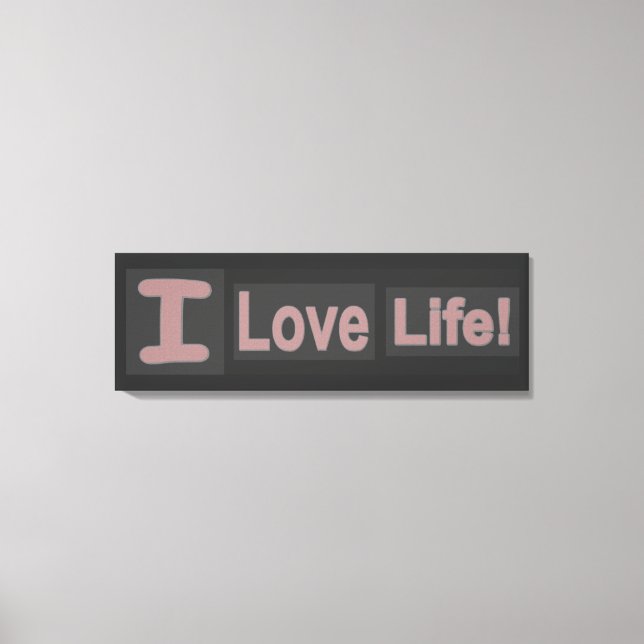 Lienzo Cute Expression Design "Love Life". ¡Hazte con una (Anverso)