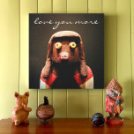Lienzo Cute Funny Kachina Doll Face Photo Te Amas Más<br><div class="desc">¿Quién puede resistir una cara como esta? Sigan con los pensamientos felices de sus seres queridos cerca de su corazón mientras miran este lindo y colorido lienzo de arte fotográfico. Hace un gran regalo para tu persona especial! Puedes personalizar fácilmente este arte mural además de que también ofrezco personalización en...</div>