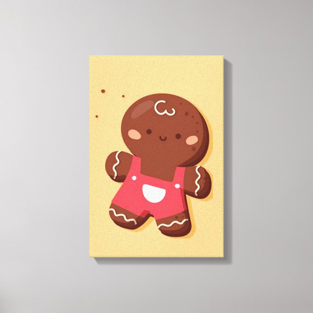 Lienzo Cute Gingerbread Boy (Anverso)
