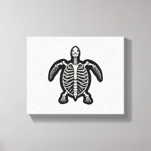 Lienzo Cute Halloween Turtle Skeleton Tortoise Fossiers A