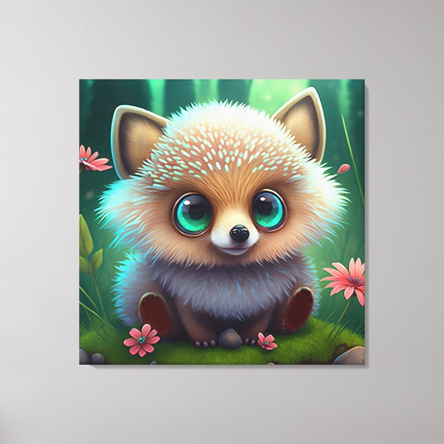 Lienzo Cute Hedgehog (Anverso)
